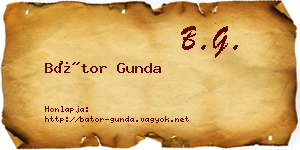 Bátor Gunda névjegykártya